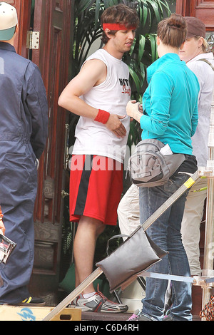 Jon Heder an einem Film set Dreharbeiten in Toluca Lake, Los Angeles, Kalifornien - 24.06.10 Stockfoto