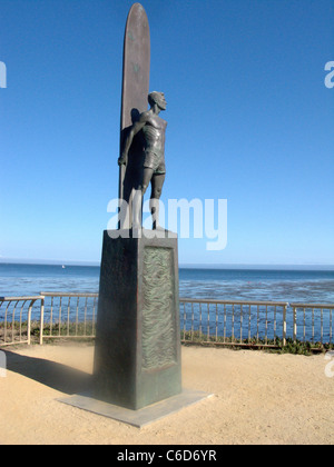 Surfer-Denkmal in Santa Cruz, Kalifornien Stockfoto