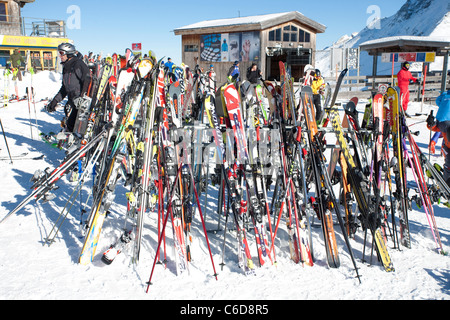 Ski bin, Tuxer Fernerhaus, Ski, Tuxer Ferner Haus Stockfoto