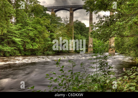 Pontcysyllte Aquädukt am Llangollen Kanal in der Nähe von Trefor Nord-Wales. Stockfoto