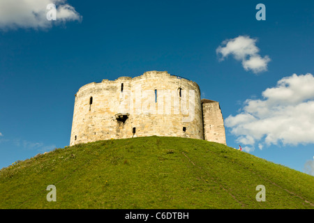 Clifford es Tower, York, England. UK Stockfoto