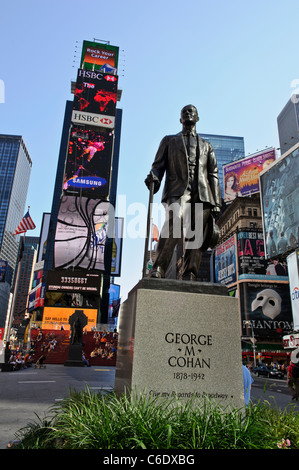 George Cohan Statue, Times Square, New York City, Manhattan, USA. Stockfoto