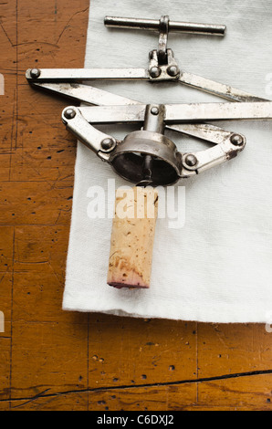 Cork Schraube Flaschenöffner Stockfoto