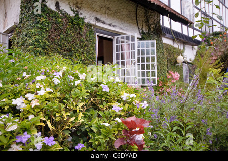 Garten des Hotels alte Räucherkammer, Brinchang, Cameron Highlands, Malaysia, Südostasien, Asien Stockfoto