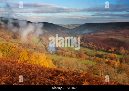 Upper Wye Valley im Herbst in der Nähe von Erwood Powys Mid Wales UK Stockfoto