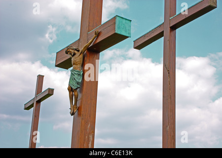 Jesus Christus gekreuzigten Symbol der ewigen Liebe Gottes Stockfoto