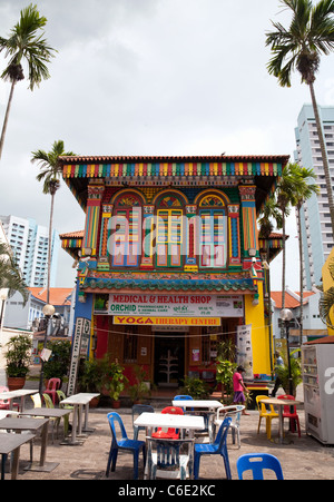 Die Villa von Tan Teng Niah, ein traditionelles chinesisches Haus in Little India, Singapur Asien Stockfoto