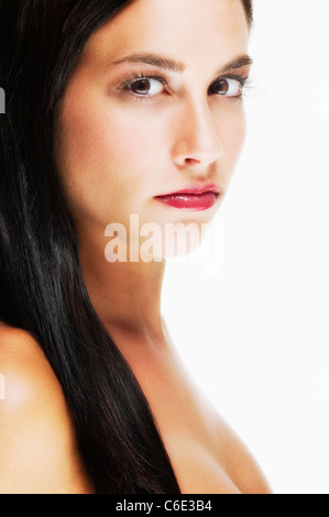 Studio-Porträt der jungen Frau Stockfoto