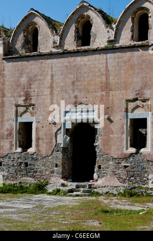 Kayakoy, Deserted Village, ehemals griechischen Dorf, Bevölkerung repatriiert nach dem ersten Weltkrieg, Fethiye in der Nähe von Ölüdeniz, Türkei Stockfoto