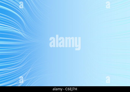 hochwertige Rendering der Wellenlinie Hintergrund in blau Stockfoto