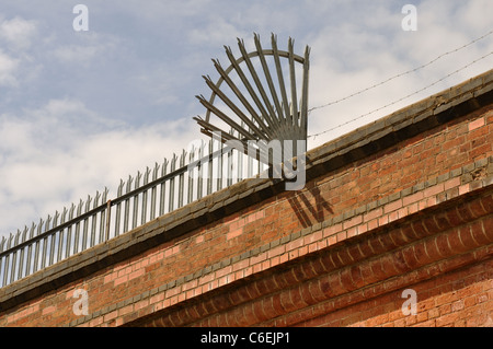 Detail der 1860-Brücke über den Fluss Soar, Mountsorrel, Leicestershire, England, UK Stockfoto