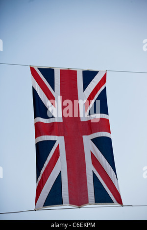 Nahaufnahme einer Union Jack-Flagge Stockfoto