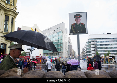 Checkpoint Charlie, Berlin, Deutschland, Europa Stockfoto