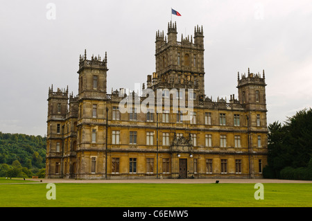 Highclere Castle, Hampshire;  der Standort für die BBC-Drama "Downton Abbey" Stockfoto