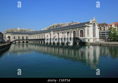 Batiment des Forces-wurde, Genf, Schweiz Stockfoto