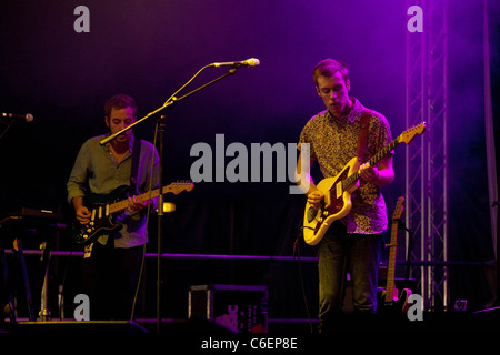 Mit nichts erklingt in den grünen Mann Festival, Crickhowell, Mid Wales, Vereinigtes Königreich. Stockfoto