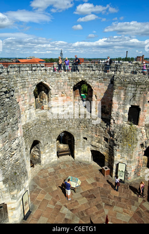 Das Innere von Clifford es Tower, Überlebende Teil des York Castle in York, North Yorkshire, England Stockfoto