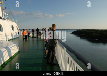 TallinkSilja ferry in Turku Schären, Finnland in Richtung Stockholm, Schweden Stockfoto