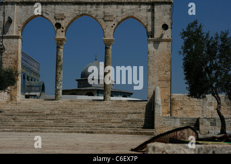 Die Kuppel des Aufstiegs in der Nähe von der Felsendom auf dem Tempelberg in Jerusalem, Israel Stockfoto