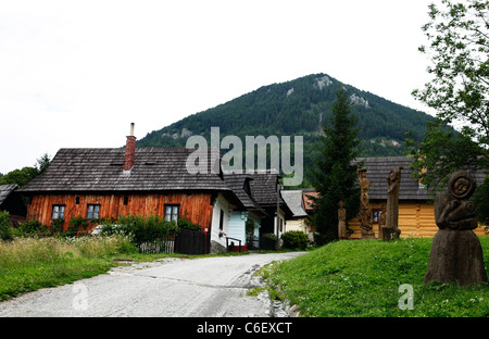 Vlkolínec Dorf Velká Fatra Gebirge, Slowakei Stockfoto