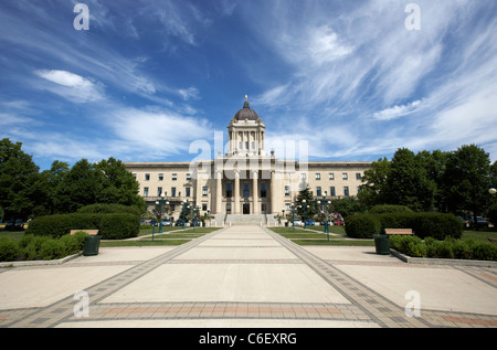 Rückseite der Manitoba gesetzgebenden Gebäude Winnipeg Manitoba Kanada Stockfoto