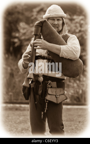 Nachstellung der Schlacht von Bosworth August 2011 Bosworth Battlefield, Leicestershire, England, Großbritannien Stockfoto