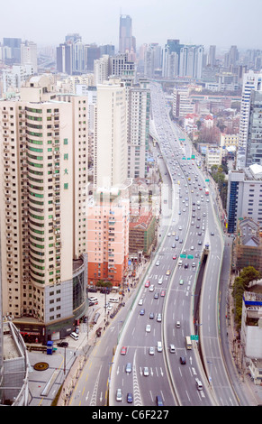 Skyline von Shanghai und Hochhäuser Stockfoto