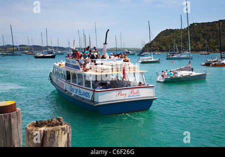 Die Fähre zwischen Russell und Paihia, Bay of Islands, Northland, Nordinsel, Neuseeland Stockfoto