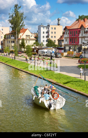 Gizycko, Passage durch den Luczanski Kanal, Masuren, Polen, Europa Stockfoto