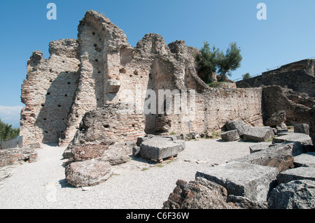 Die archäologische Stätte in Sirmione, Gardasee Stockfoto