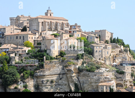 Blick auf Gordes Dorf, Departement Vaucluse, Provence Region in Frankreich Stockfoto