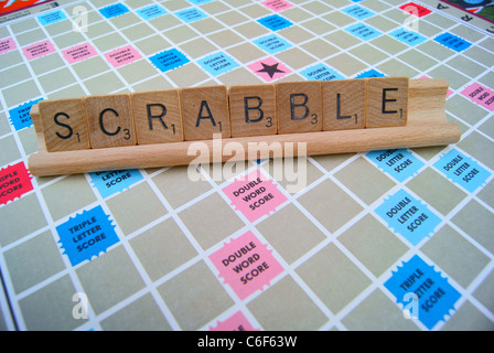 Das klassische Brettspiel Scrabble Stockfoto