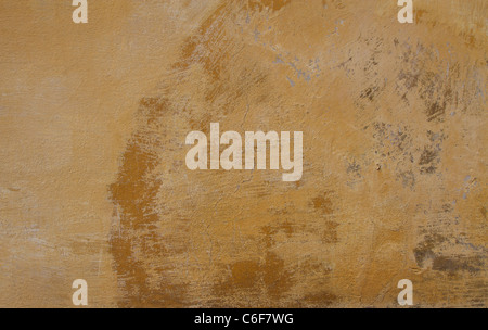Hintergrund oder die Textur der orange lackierte verwitterte Wand Stockfoto