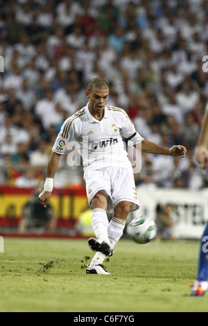 Pepe (Real) spielen für den Panic "Supercup" zwischen Real Madrid und Barcelona Match. Stockfoto