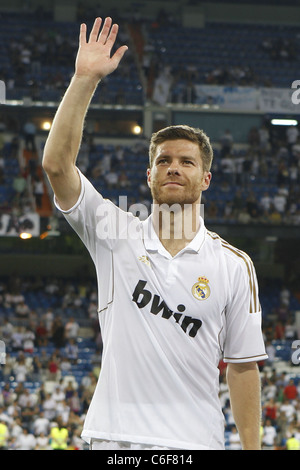 Xabi Alonso (Real) spielen für das Pre-Saison-Spiel zwischen Real Madrid und Galatasaray. Stockfoto