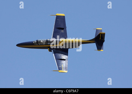 Polnische entworfen und gebaut von TS-11 Iskra während einer Übung in der 2011 Pylon Racing School im Stead Field in Nevada. Stockfoto