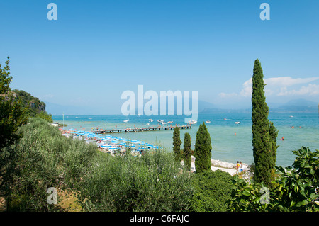 Ein Blick auf den See von Garda in Sirmione Stockfoto