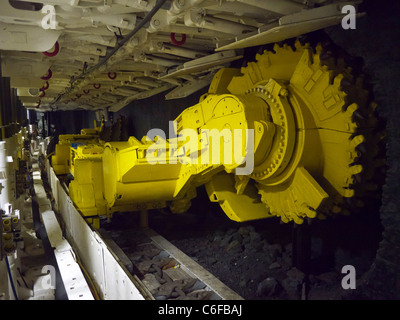 Kohle-Schneidemaschine in mir an der Deutsches Bergbau-Museum oder das Deutsche Bergbau-Museum in Bochum Deutschland Stockfoto