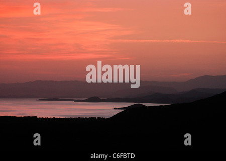 Sonnenaufgang über dem See Abaya in der Nähe von Arba Minch am Omo-Tal, Südliches Äthiopien, Afrika. Stockfoto