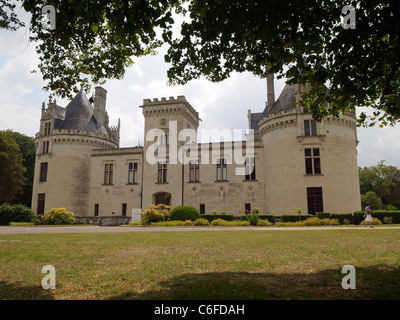 Fassade des Chateau de Brézé in der Nähe von Saumur, Frankreich. Stockfoto