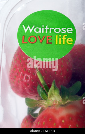 Wesentlichen Waitrose britischen Erdbeeren Stockfoto