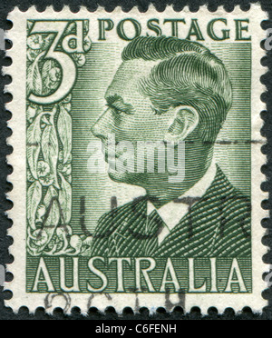 Australien - 1951: Eine Briefmarke gedruckt in Australien zeigt König George VI Stockfoto