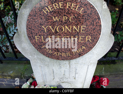 WPC Yvonne Fletcher Denkmal, St James Square, London Stockfoto