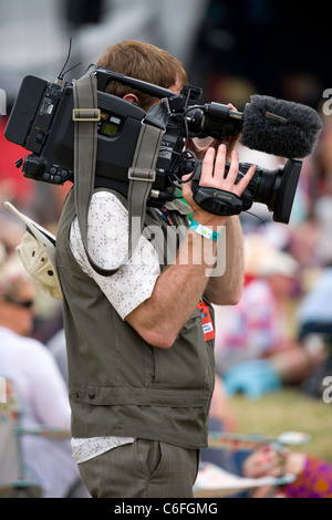 Der TV-Kameramann Stockfoto