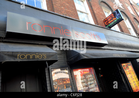 Ronnie Scotts Jazz-Club, Frith Street, Soho, London, England, UK Stockfoto