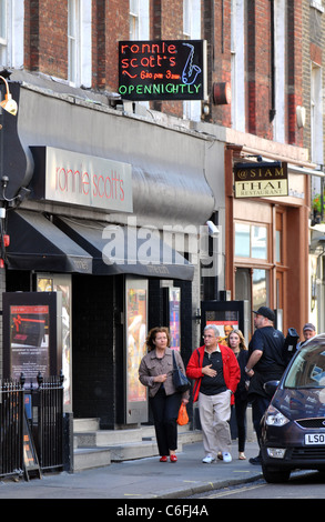 Ronnie Scotts Jazz-Club, Frith Street, Soho, London, England, UK Stockfoto