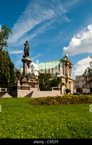 Denkmal für Adam Mickiewicz, Warschau, Polen Stockfoto