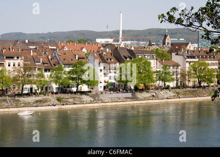 Oberer Rheinweg, Basel, Schweiz Stockfoto