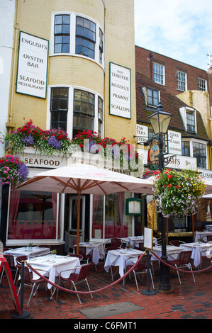 Englisch ist Seafood Restaurant und Oyster Bar East Street Brighton UK Stockfoto