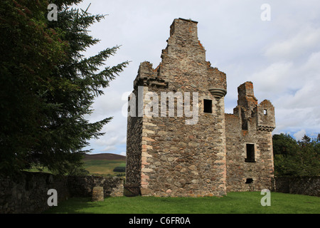 [Glenbuchat Castle], Strathdon, Aberdeenshire, Schottland, ein [16. Jh.] Z geplant erbaute Burg 1590 Stockfoto